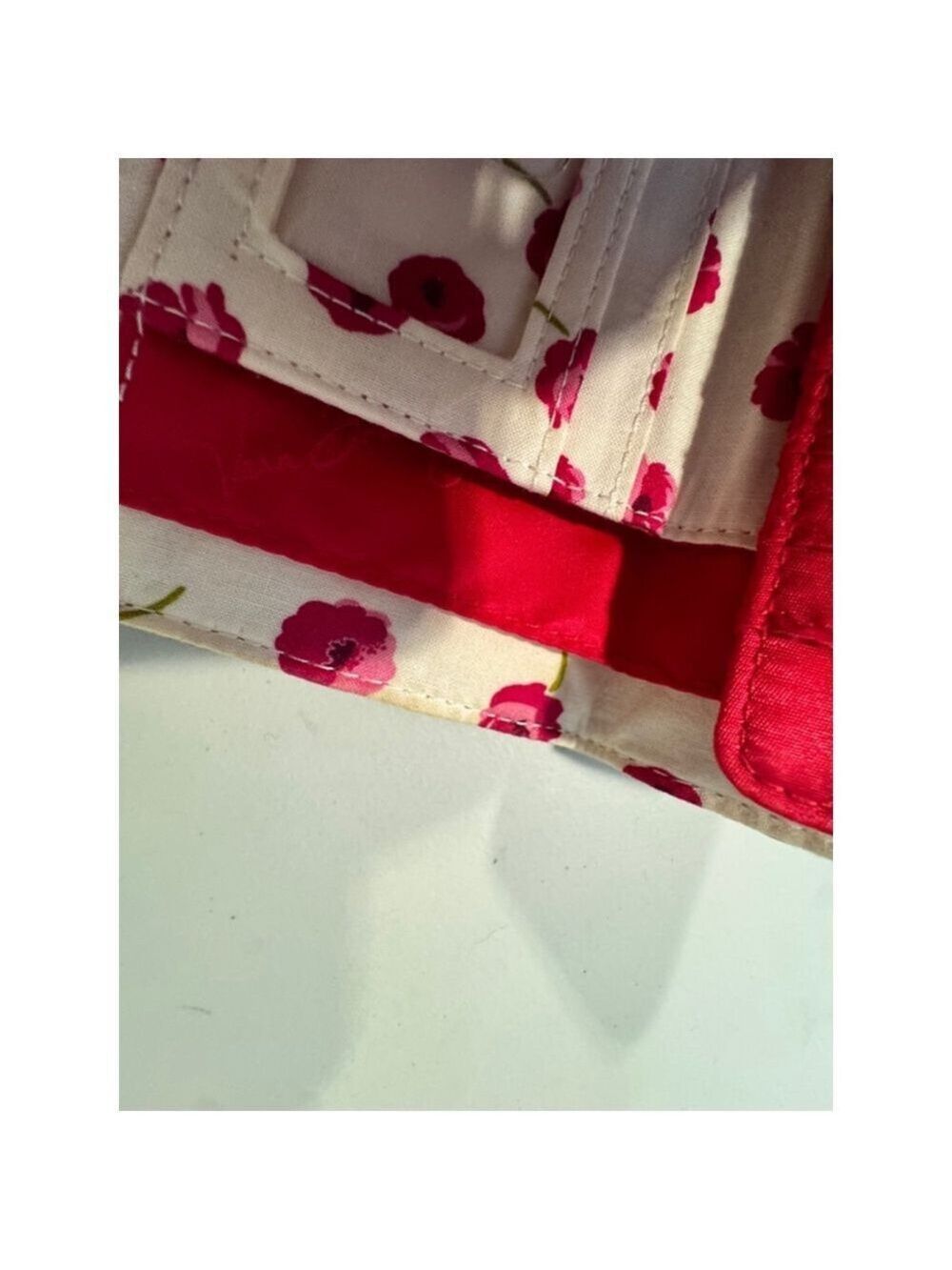 Vera Bradley Floral Wallet Beige Pink Small Women's - Picture 6 of 7
